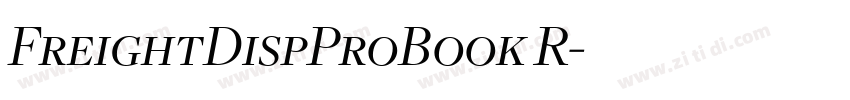 FreightDispProBook R字体转换